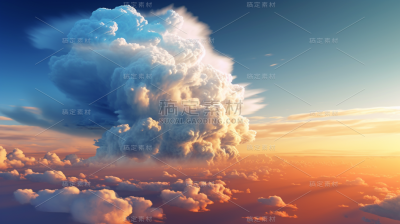 天空白云云彩夕阳云朵风景
