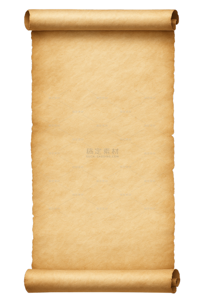 边框系列写实纸质卷轴边框（td）