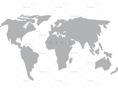 常规通用平面世界地图元素贴纸
