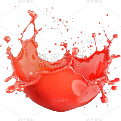 夏季果蔬通用合成西瓜汁元素素材