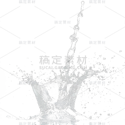 特效通用透明环形水花元素素材