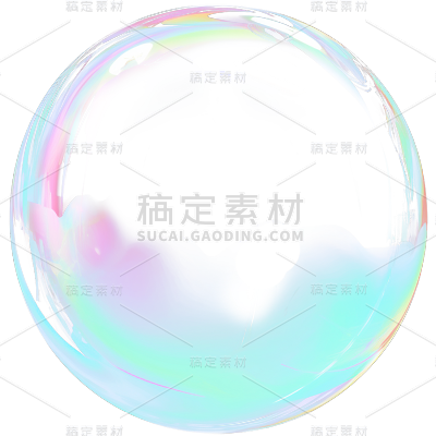 通用彩色透明气泡冒泡元素贴纸