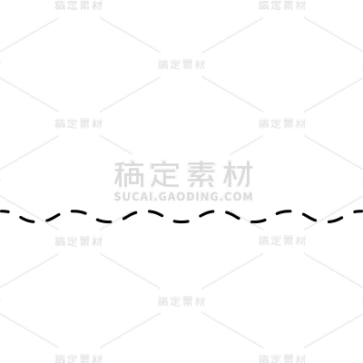 黑色波浪线贴纸