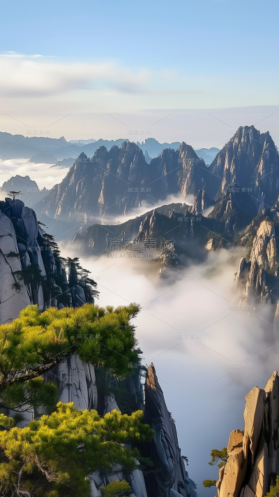风光通用实景山脉云雾背景图片素材