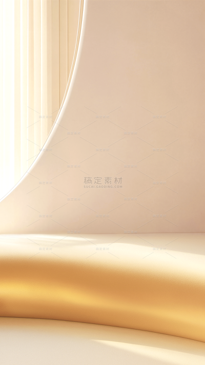 背景系列轻奢感金属空间展台