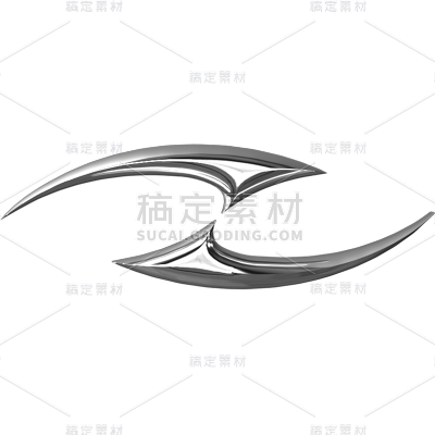 3D立体C4D金属质感酸性装饰艺术元素