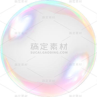 通用简约风彩色透明气泡元素素材