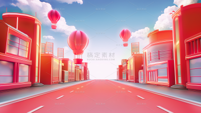 618通用狂欢城市道路展台背景图片素材