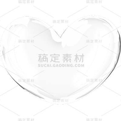通用透明爱心玻璃框气泡素材贴纸