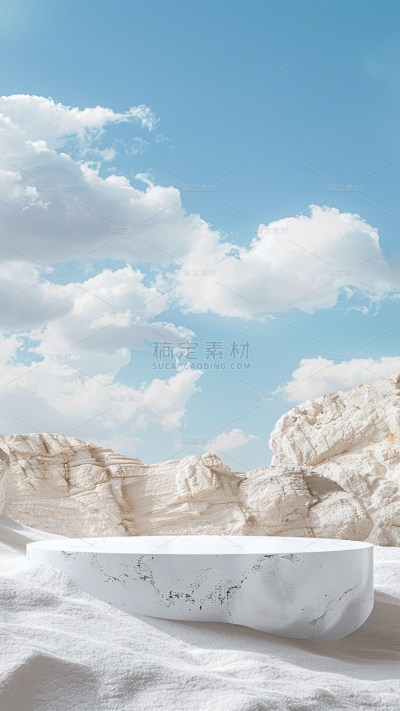 通用实景雪地展台背景素材