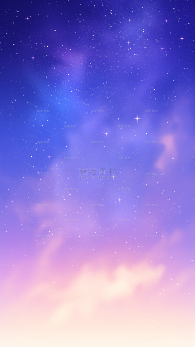 风光系列唯美感蓝紫色星空云彩背景