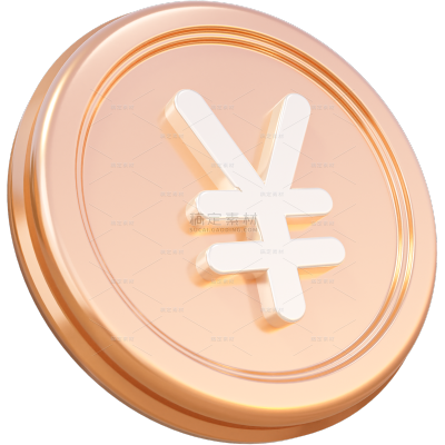 金融钱币符号金币贴纸