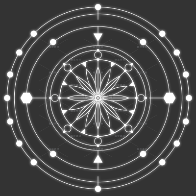 特效系列简约白色魔法法阵元素