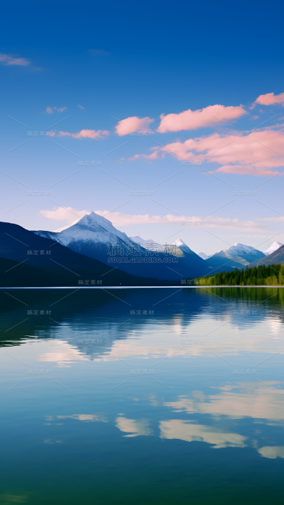 通用唯美自然山川湖水风景背景