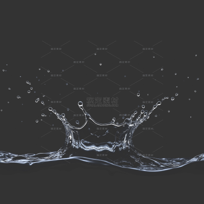 特效系列写实感透明水平面溅起水花水波纹特效（td）