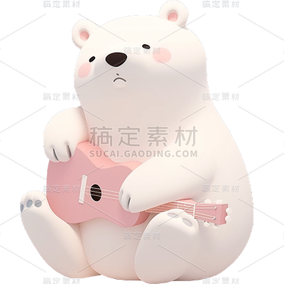 通用可爱感白色北极熊小熊动物贴纸