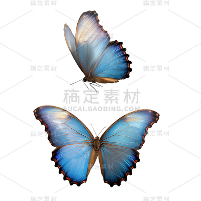 动物系列水彩蝴蝶插画贴纸