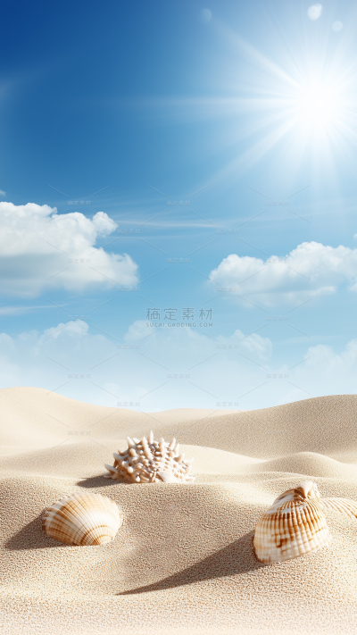 风光系列实景沙堆展台背景