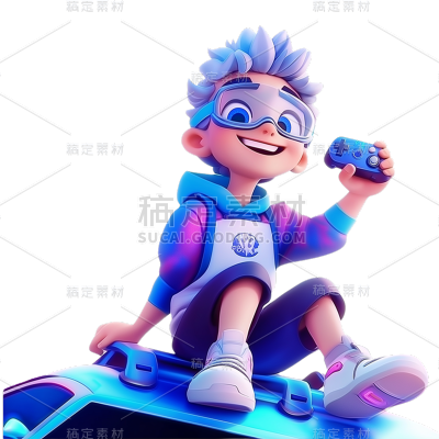 人物系列通用3D皮克斯动感科技人物