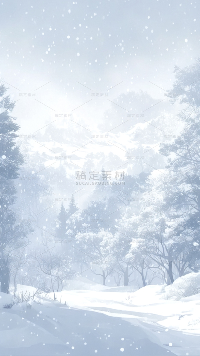 风光通用雪景场景图片素材