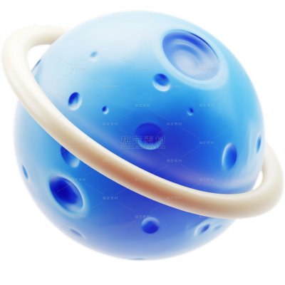 宇宙系列软3D风蓝色星球