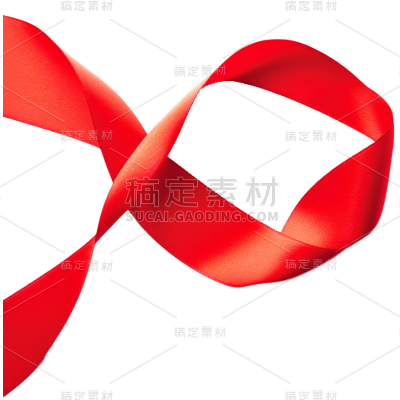 通用红色丝带彩带飘带装饰元素贴纸