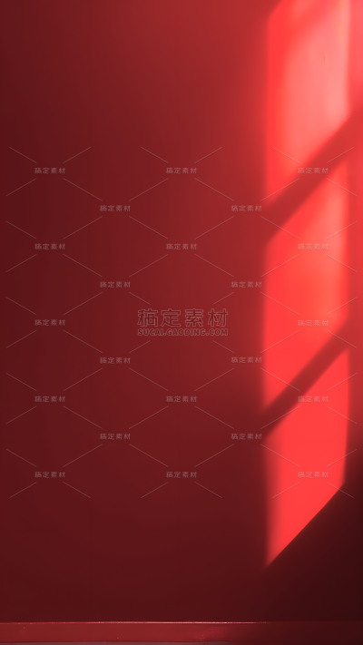 通用简约极简光影投影红色背景