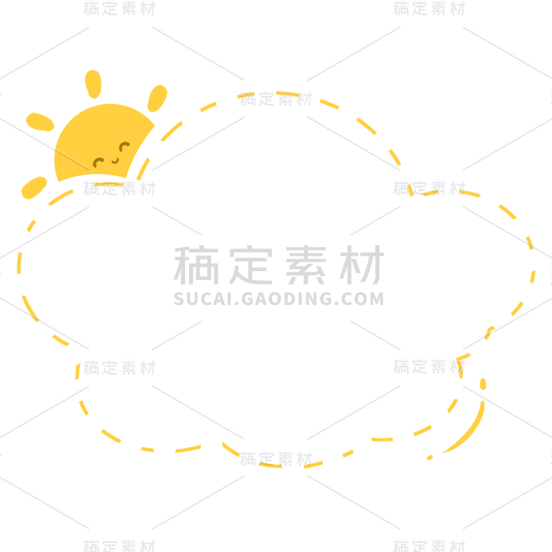 通用卡通插画对话框文本框文字框边框元素素材
