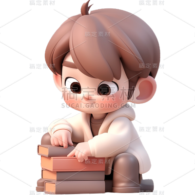 通用3D可爱卡通小男孩儿童人物贴纸
