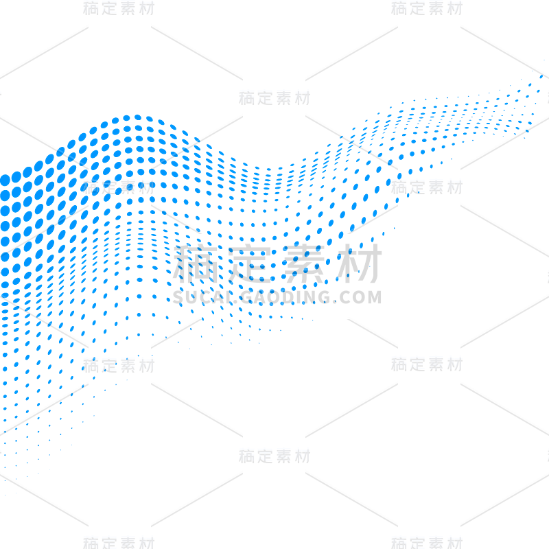 纹理通用蓝色曲线波点元素素材