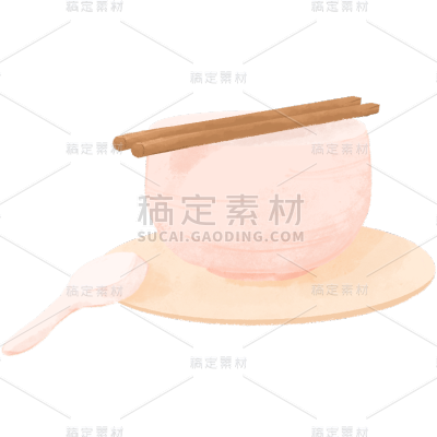 小红书家居茶具小清新插画风元素贴纸