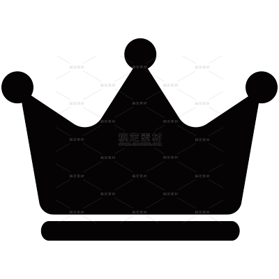 图标系列黑色简约风皇冠装饰图标元素（td）