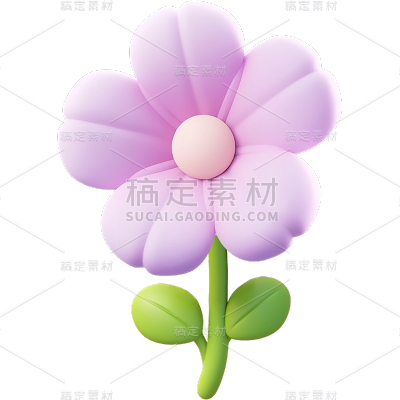 通用软3D立体彩色花朵花卉元素贴纸