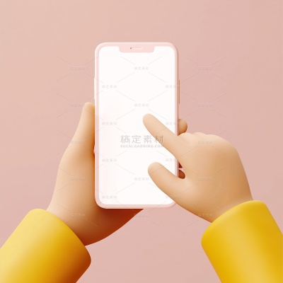 样机系列3D人手拿手机样机（td）