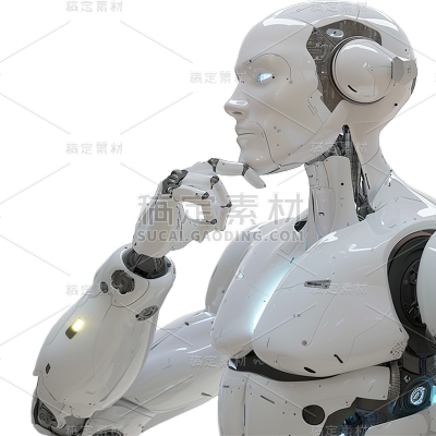 科技风通用3D仿真半身机器人元素素材