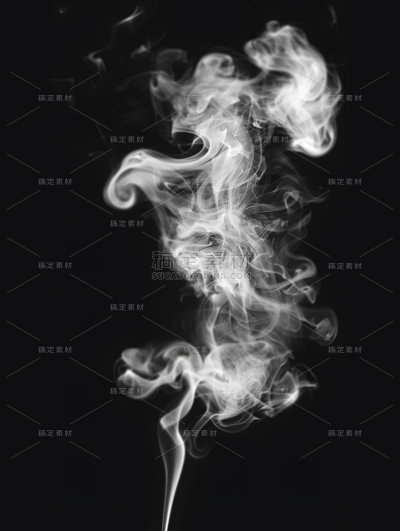 特效通用白色实景上升烟雾元素素材