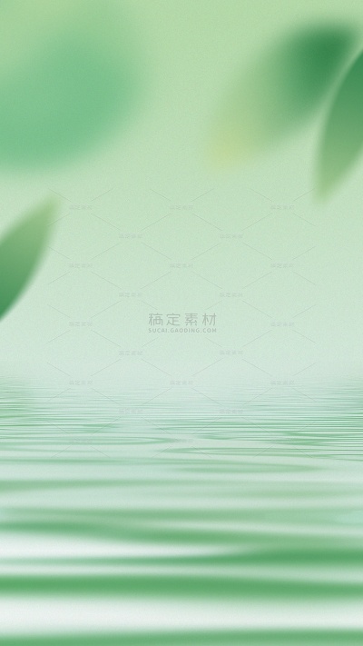 背景系列叶子弥散水面背景