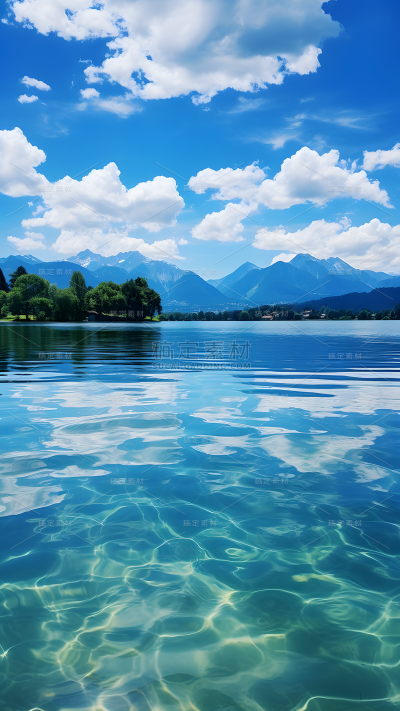 通用唯美自然山川湖水风景背景