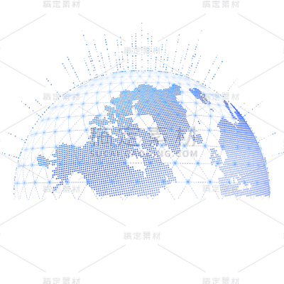 科技风通用科技地球线条地球元素素材