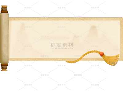 中国风通用古风卷轴元素