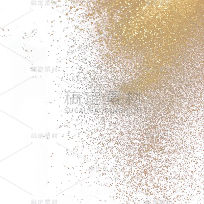 装饰通用实景边角金粉元素素材