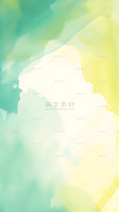 通用简约彩色绿色水彩晕染印染背景
