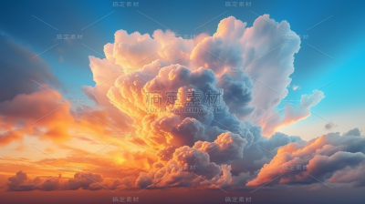 天空白云云彩夕阳云朵风景