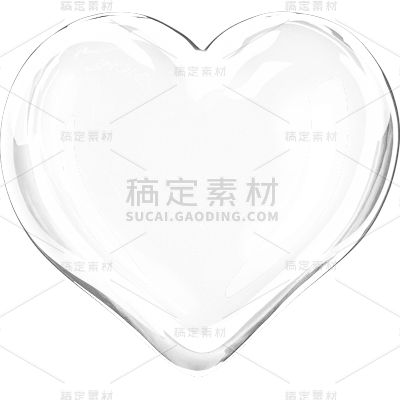 通用透明爱心玻璃框气泡素材贴纸