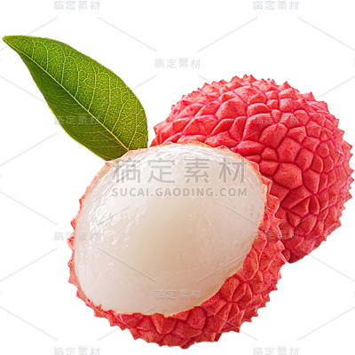 果蔬通用写实剥皮荔枝通用贴纸 