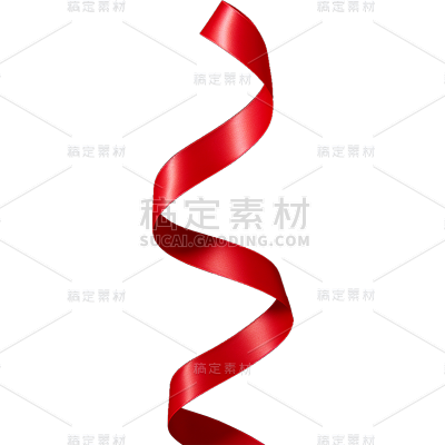 通用红色丝带彩带飘带装饰元素贴纸