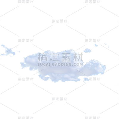 写实风格白云贴纸