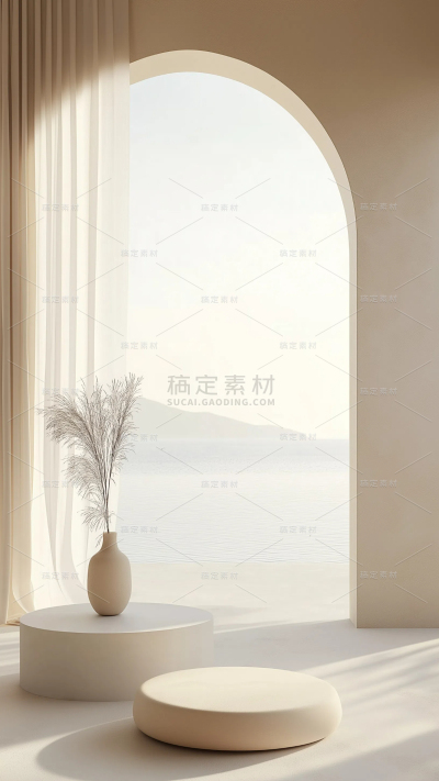 家居系列-通用-写实极简新中式背景图片