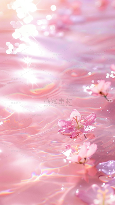 背景通用粉色水面背景场景图片素材