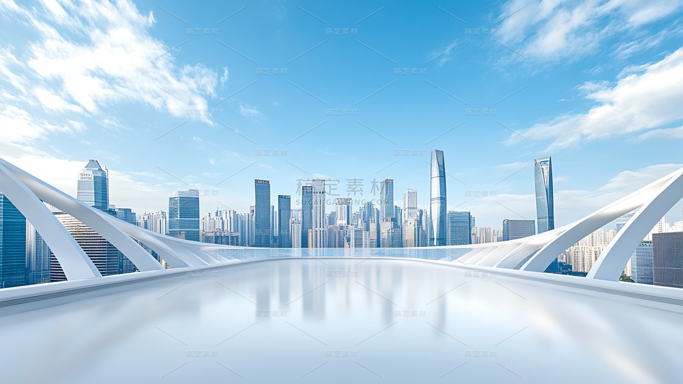 建筑系列通用科技空间感城市观景台图片背景素材